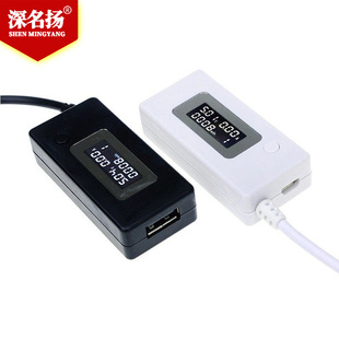 Белый задний ЖК-дисплей с подсветкой ЖК-цифровой дисплей USB Амперметр Вольтметр проверка емкости Измеритель детектор
