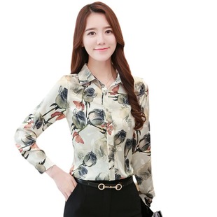 high quality Comfortable Age-reducing plus size Flesh-covering Slimming Silk Shirt New Autumn Mulberry Silk Elegant Top Shirt