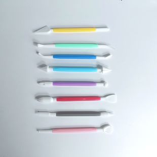 8 шт. Костюм ультра легкая глина цветные глиняные инструменты мягкая глина DIY флип нож для резьбы по сахару гончарный глиняный нож пластиковые инструменты