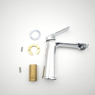 Direct selling stainless steel gun gray basin hot and cold faucet household bathroom washbasin wholesale
