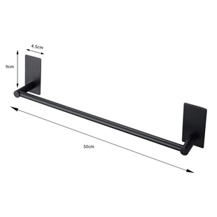 Towel Bar cross-border dedicated stainless steel bathroom Towel rack nail-free Towel single rod Towel Bar Towel rack