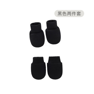 Foreign trade Europe and the United States neonatal fetal cap anti-scratch gloves summer single-layer baby cap anti-scratch face protective cover 821034