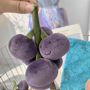 British jellycat Fruit Series Doll Fun Cherry Grape Plush Doll Pacifying Doll New Year Gift