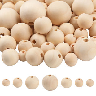 Spot Log Color Wooden Beads Loose Beads Solid Wood diy Beading Material Bracelet Luggage Jewelry Accessories Wholesale