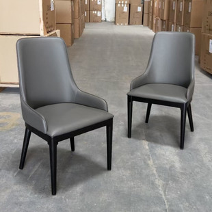Leather Dining Chair Nordic Simple Home Hotel Club Cafe Tea Bar Leisure Negotiation Meeting Restaurant Chair
