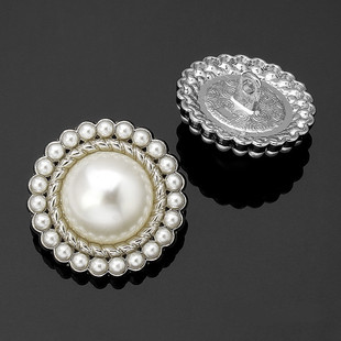 Metal Button Pearl Button Chanel Style Coat Trenchcoat Sweater Clothes Alloy Luxury High Gear Side Button