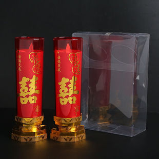 A pair of wedding candles candlesticks red wedding wedding wedding non-smoking wedding supplies suit