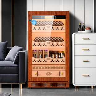 Ebony Dragon CL-22C Cigar Cabinet Intelligent Constant Temperature and Humidity Aluminum Inner Container Cedar Wood Layered Rack Household Ammonia Removal Cigar Cabinet