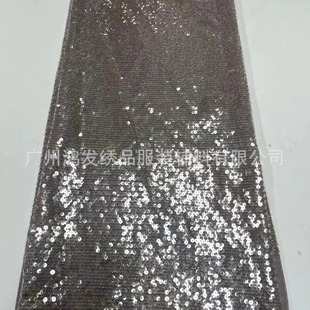 Mesh base fabric sequin embroidery fabric sequin fabric dress fashion fabric crystal embroidery full dress
