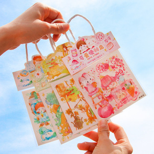 Cute hand account sticker PET transparent portable diy decorative sticker girl heart sticker children's creative small gifts