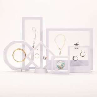 PE Film Suspension Packaging Box Transparent Jewelry Box Badge Commemorative Coin Watch Handstring Box Wear Armor Display Stand