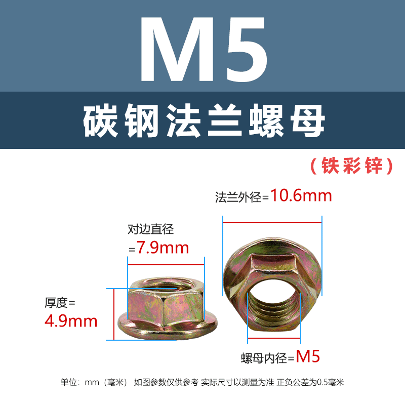 Высокопрочная белая цинковая фланцевая гайка из углеродистой стали M3-M12 противоскользящая гайка с ковриком