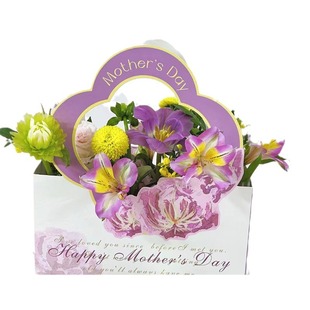 Tami New Mother's Day Elegant Flower Series Flower Handbag Box Flower bouquet Packaging Box Folding Box Empty Box Flower Box