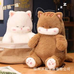 Cute Sleepy Kitty Plush Toy Doll Children and Girls Sleeping Pillow Doll Doll Birthday Gift