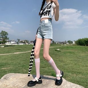 American Style Retro High Waist Denim Shorts Women's Summer 2025 New Stretch All-match Tight Slimming Spice Girls High Street Hot Pants