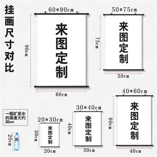 Scroll Anime Hanging Painting Customized Game Poster Background Two-Dimensional Surrounding Wooden Pole Mural Bedroom Fabric Decoration Painting