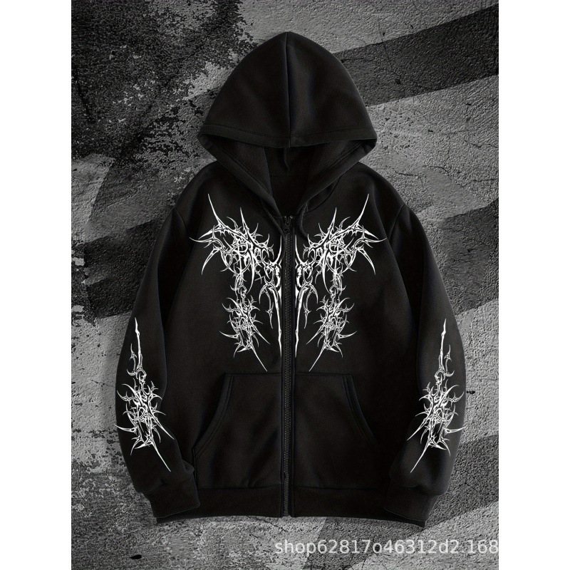 Cross-Border Foreign Trade Zip-Up Hoodie Sweatshirt 3D Printed Men's Autumn New Niche Sports Hoodie Top
