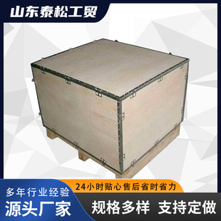 Steel Side Box Packaging Export Wooden Packaging Box Dangerous Package Certificate Fumigation Free Wooden Crate Shipping Plywood Steel Side Box