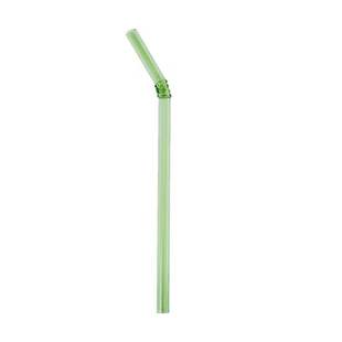 Factory Direct 8mm transparent colored glass straw handmade bamboo High Borosilicate heat-resistant glass straight pipe Bend