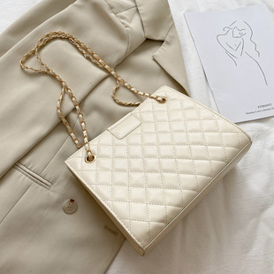 Autumn and Winter Internet Celebrant Fashion Rhombic Chain Small Bag Chanel Style 2022 New Fashionable Large Capacity Shoulder Crossbody Bag