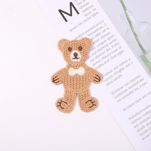Cross-border Cute Cartoon Cloth Stickers Clothing Accessories Badge Stickers Hat Bag Decorative Wool Knitted Cloth Stickers