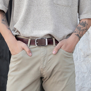Belt Men's Trendy Young People's Jeans All-match Belt Pin Buckle Fashion Trouser Belt Design Niche New Style