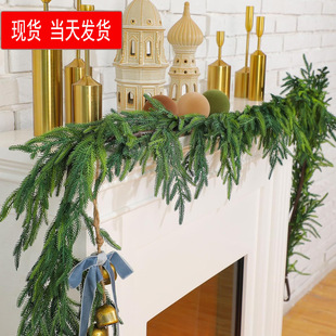 Cross-Border Walmart Amazon Popular High-End Soft Rubber Christmas Rattan Hand-Feel Pe Christmas Garland Manufacturer Wholesale