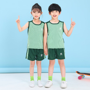 Children's Quick-drying Clothes Children's Sports Vest suit Baby Girl's Sleeveless T-shirt Big Boy's Basketball Suit Summer Thin