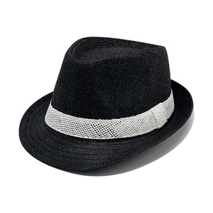 British Jazz Hat Men's 2025 Spring and Summer New Sunscreen Straw Hat Topper Seaside Beach Hat Straw Casual Hat