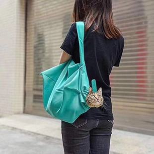 Cross-border New Pet Shoulder Bag Outgoing Portable Breathable Cat Handbag Cat Supplies Nylon Cloth Handbag
