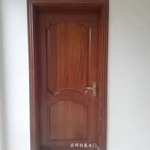 Solid Wood Door Complete Set of Door, Congo Sapele Log Door, Walnut Solid Wood Door, Indoor Bedroom Swing Door