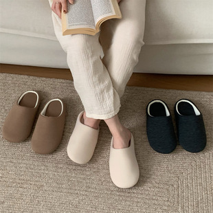 Four Seasons Universal Men's and Women's Student Floor Shoes Soft-soled Household Simple Japanese-style Quiet Home Couple's Cotton and Linen Slippers