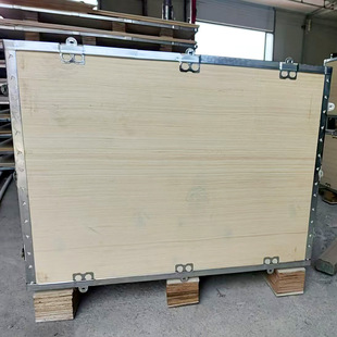 Logistics Steel Belt Wooden Case Packaging Wooden Case Removable Steel Side Box Large Logistics Transportation Export Steel Belt Wooden Case