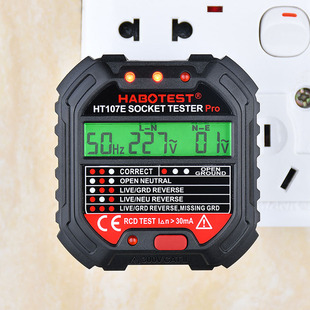 HABOTEST HT107E HT107D HT107B Тестер розеток Pro RCD ЕС Великобритания США