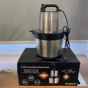 Мясорубка английская упаковка 6L Бытовая двойная мясорубка из нержавеющей стали Электрические европейские правила