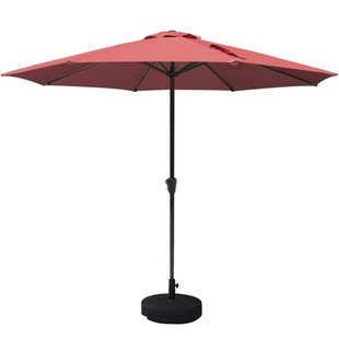 Outdoor Parasol Courtyard Umbrella Terrace Garden Sun Umbrella Hand-cranked Midpillar Umbrella Outdoor Villa Sunscreen Straight Umbrella