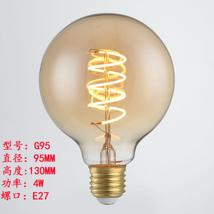 st64 vintage Flexible Filament lamp LED Edison bulb creative soft filament industrial wind decorative light bulb profiled