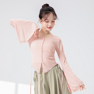 Classical dance gauze clothing Chinese dance clothing body rhyme body clothing dance top women's new spring and summer dance practice clothing