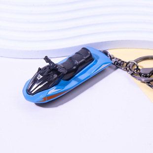 Cartoon cool motorcycle toy keychain creative alloy pull back motorcycle car bag pendant small gift
