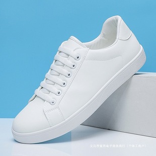 Suit small white shoes men's board shoes boys 2025 new foreign trade pure white explosions sports leisure breathable flat bottom
