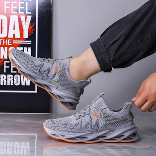 Men's Shoes Spring and Autumn Summer Breathable Thin 2024 New Middle-aged and Elderly Fashionable Mesh Shoes Sports Running Casual Blade Shoes