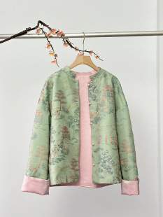 New Chinese Style Embroidered Double-sided Song Brocade Button Coat Women's 2025 Spring Tang Coat Young Version Satin Top