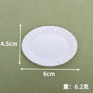 Miniature food and play plate bowl dish plate props imitation porcelain doll house DIY cream glue food and play container plate