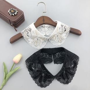 Fashion Hongyuan Fashion Ogendon Внешняя торговля поддельный воротник автомобильного шитья одежда дикий изысканный высококачественный круглый воротник тренда поддельный воротник