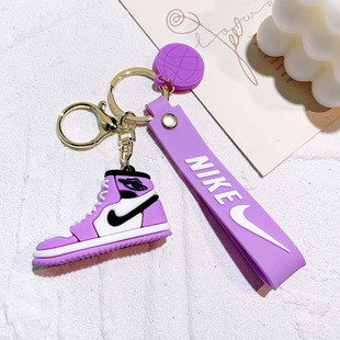 Creative Silicone aj Shoe Mold Keychain Cartoon Personality Three-dimensional Bag Pendant Fashion Brand Personality Hanging Small Gift