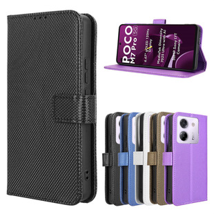 Xiaomi Poco M7 Pro Phone Case for Xiaomi POCO X7 5G Flip Leather Case Diamond Pattern Card