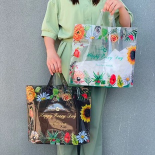 Multicolor Printed Tote Bag Packaging Bag Clothes Plastic Garment Bag Gift Shopping Bag Children's Clothing Store Bag Plastic Bag