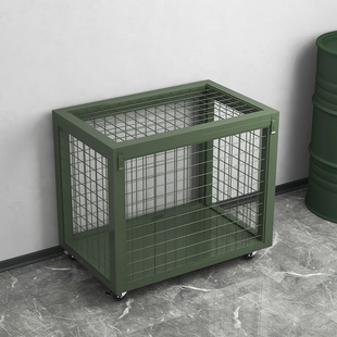 Army Green heavy-duty storage net basket mobile net cage combat readiness supplies wheeled cargo box camping equipment box matching tray