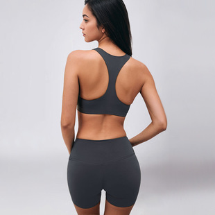 European and American New Fashion Summer Curved Yoga Suit High Sense Fitness Suit Tight Sports Running Suit for Women