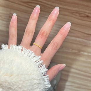 Little Red Book Same Style Mini Crushed Ice Flash Ring Women's Sand Gold Sandy Light Luxury Elegant Fashion All-match Ring